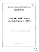 Phương thức đảng lãnh đạo nhà nước