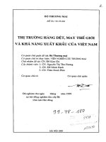 Thị trường hàng dệt may thế giới và khả năng xuất khẩu cảu việt nam