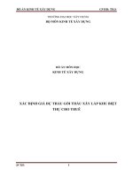 Đồ Án Kinh Tế Xây Dựng  Đại Học Xây Dựng