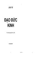 Đạo đức kinh thu giang nguyễn duy cần