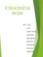 Thuyết trình môn nguyên lý kế toán kế toán xác định kết quả kinh doanh 