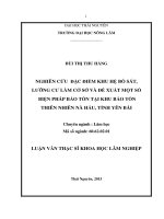 Nghiên cứu đặc điểm khu hệ Bò sát, Lưỡng cư làm cơ sở và đề xuất một số biện pháp bảo tồn tại Khu Bảo tồn thiên nhiên Nà Hẩu Yên Bái