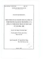 Phân tích cơ cấu nguồn vốn của công ty TNHH thương mại dược phẩm đông á và công ty TNHH dược phẩm UNI việt nam