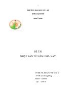 tình hình Nhật bản từ năm 1945 nay