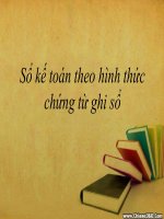 Thuyết trình môn nguyên lý kế toán sổ kế toán theo hình thức chứng từ ghi sổ 