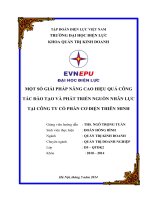 Một số giải pháp nhằm hoàn thiện công tác đào tạo và phát triển nguồn nhân lực tại công ty cổ phần cơ điện thiên minh