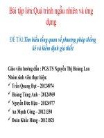 Tìm hiểu tổng quan về phương pháp thống kê và kiểm định giả thiết