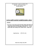 Lựa chọn áp dụng số tập nhằm phát triển sức manh tốc độ cho nữ vđv nhảy xa lứa tuổi 16 18 đội tuyển điền kinh trường THPT Khoái Châu - Hưng Yên