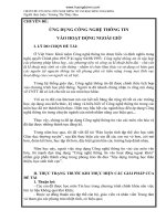 ỨNG DỤNG CÔNG NGHỆ THÔNG TIN VÀO HOẠT ĐỘNG NGOÀI GIỜ