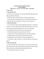 KẾ HOẠCH THỰC HIỆN CHỦ ĐỀ:  GIAO THÔNG