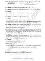 Đề thi thử THPT quốc gia môn toán năm 2016 Trường THPT chuyên Vĩnh Phúc