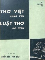 Thơ Việt Đáng Yêu  Luật Thơ Dễ Hiểu (NXB Tao Đàn)  Hồ Trung Tý