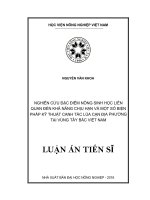 Nghiên cứu đặc điểm nông sinh học liên quan đến khả năng chịu hạn và một số biện pháp kỹ thuật canh tác lúa cạn địa phương tại vùng tây bắc việt nam 