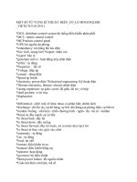 Một số từ vựng Anh  Việt về kĩ thuật điện cơ lò hơi