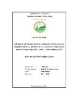 Đánh giá mức độ bị bệnh do nấm ceratocystis gây hại trên keo tai tượng (acacia mangium willd) theo cấp tuổi tại huyện phú lương  tỉnh thái nguyên 