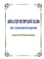 Tài liệu ôn thi THPT quốc gia môn sinh học 2016 cực hay (phần 7   ứng dụng di truyền vào chọn giống) 