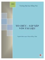 Tài liệu tổ chức sắp xếp vốn tài liệu cho thư viện