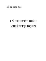 LÝ THUYẾT ĐIỀU KHIỂN TỰ ĐỘNG