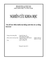 Điều khiển hệ thống tưới tiêu từ xa bằng Internet