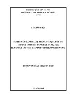 Nghiên cứu đánh giá hệ thống sử dụng đất đai cho quy hoạch sử dụng đất xã mộ đạo, huyện quế võ, tỉnh bắc ninh theo hướng bền vững (TT)