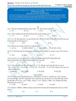 Ôn thi đại học môn sinh các dạng bài tập cụ thể hay xuất hiện trong đề thi (phần 1)