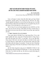 MỘT SỐ VẤN ĐỀ VỀ HIỆN TRẠNG TỔ CHỨC VÀ TÁI CẤU TRÚC DOANH NGHIỆP NHÀ NƯỚC