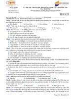 Đề thi thử đại học môn sinh học  lần 1 2016
