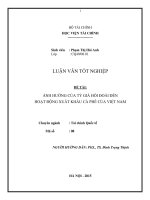 Ảnh hưởng của tỷ giá hối đoái đến hoạt động xuất nhập khẩu cà phê của việt nam 