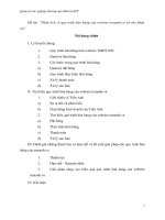 Phân tích về quy trình bán hàng của website trananh.vn và cho nhận xét