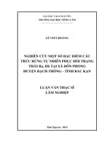 Nghiên cứu một số đặc điểm cấu trúc rừng tự nhiên phục hồi trạng thái IIa, IIb tại xã Đôn Phong  huyện Bạch Thông  tỉnh Bắc Kạn