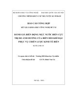 ĐÁNH GIÁ BIẾN ĐỘNG MỰC NƯỚC BIỂN CỰC TRỊ DO ẢNH HƯỞNG CỦA BIẾN ĐỔI KHÍ HẬU PHỤC VỤ CHIẾN LƯỢC KINH TẾ BIỂN