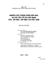 Nghiên cứu thành phần hóa học và các yếu tố có liên quan của sỏi mật, sỏi niệu tại việt nam