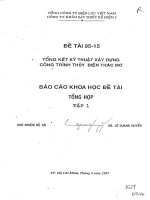 Tổng kết kỹ thuật xây dựng công trình thủy điện thác mơ