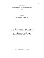 Tiểu luận môn quản trị dự án đầu tư dự án kinh doanh khăn đa năng