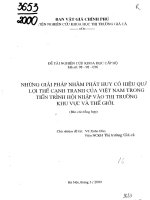 Những giải pháp nhằm phát huy có hiệu quả lợi thế cạnh tranh của việt nam trong tiến trình hội nhập vào thị trường khu vực và thế giới