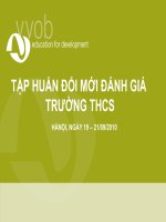 Tập huấn đổi mới đánh giá trường THCS 