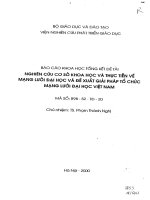 Nghiên cứu cơ sở khoa học và thực tiễn về mạng lưới đại học và đề xuất giải pháp tổ chức mạng lưới đại học việt nam