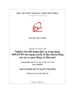 Nghiên cứu chất lượng dịch vụ trong mạng MPLSVPN cho mạng truyền số liệu chuyên dùng của các cơ quan đảng và nhà nước