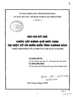 Khảo sát đánh gia mức sinh tại một số xã miền biển tỉnh khánh hòa