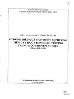 Sử dụng hiệu quả các thiết bị, phương tiện dạy học trong các trường trung học chuyên nghiệp