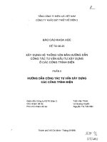 Xây dựng hệ thống văn bản hướng dẫn công tác tư vấn đầu tư xây dựng ở các công trình điện