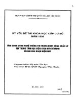 Ứng dụng công nghệ thông tin trong hoạt động quản lý tại trung tâm học viện CTQG HCM trong giai đoạn hiện nay