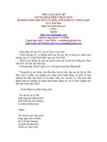 BẢO BỘ HAY SỰ KHAI TRIỂN PHẬT CHẤT ĐỂ ĐÓNG GÓP CHO NỀN VĂN HÓA TÂM LINH CỦA NHÂN LOẠI