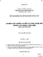 Nghiên cứu chống sa bồi và công nghệ mới trong xây dựng cảng biển