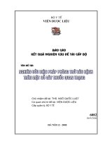 Nghiên cứu biện pháp phòng trừ sâu bệnh trên một số cây thuốc quan trọng