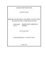 Mối quan hệ giữa văn hóa và du lịch trên địa bàn hà nội 