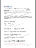 Đề giải chi tiết hóa học  THPT chuyên KHTN lần 1 2016