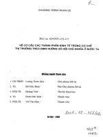 Về cơ cấu các thành phần kinh tế trong cơ chế thị trường theo định hướng xã hội chủ nghĩa ở nước ta