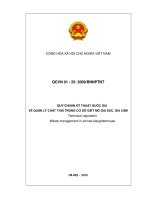 QCVN 01 25 2010 BNNPTNT quy chuẩn kỹ thuật quốc gia về quản lý chất thải trong cơ sở giết mổ gia súc gia cầm