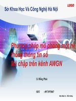Bài thuyết trình phương pháp mô phỏng một hệ thống thông tin số mã chập trên kênh AWGN